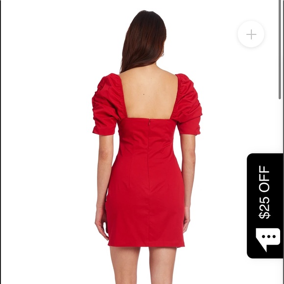 Amanda Uprichard Skylark Dress in Crimson - Picture 3 of 9